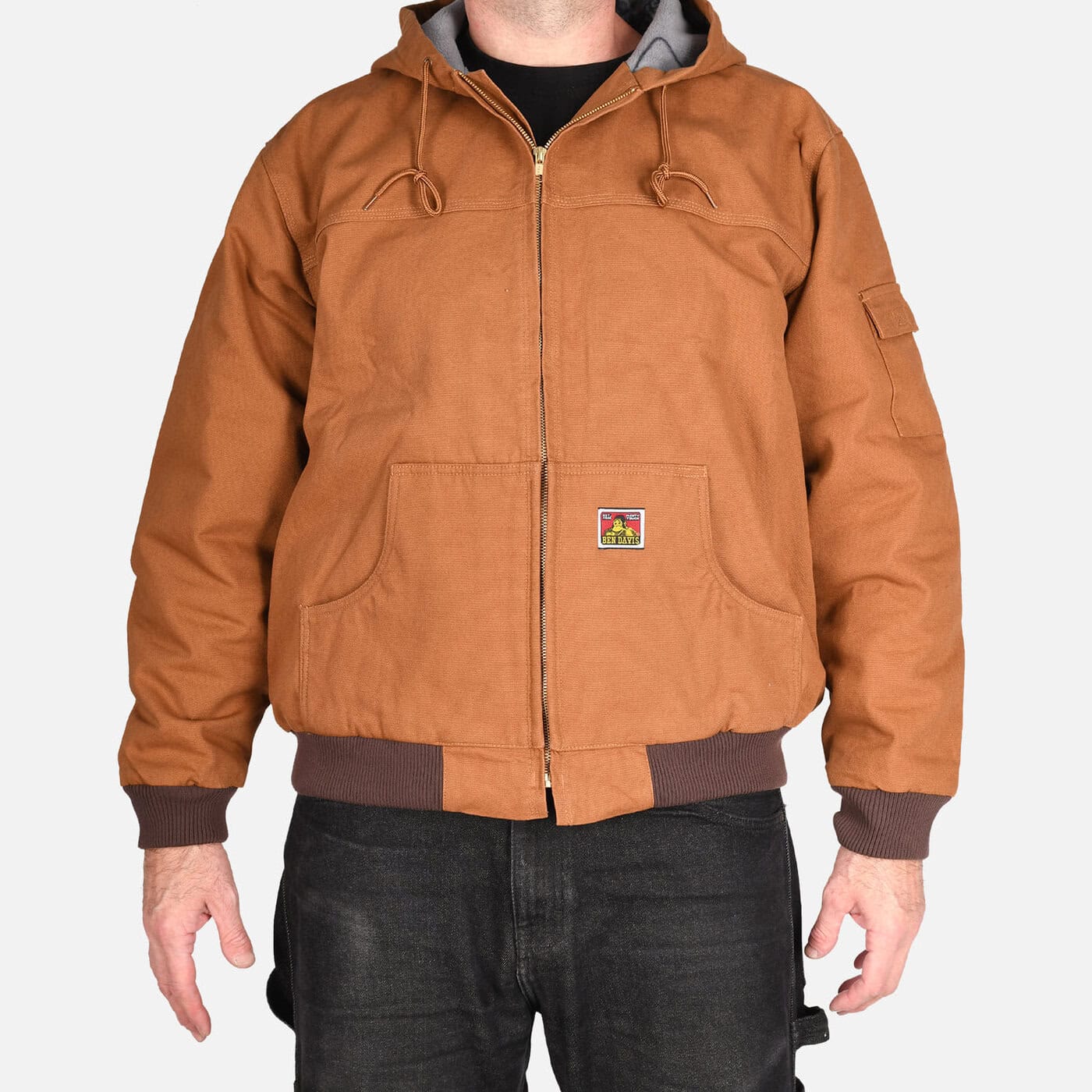 Ben Davis Canvas Hooded Jacket, Front Zipper