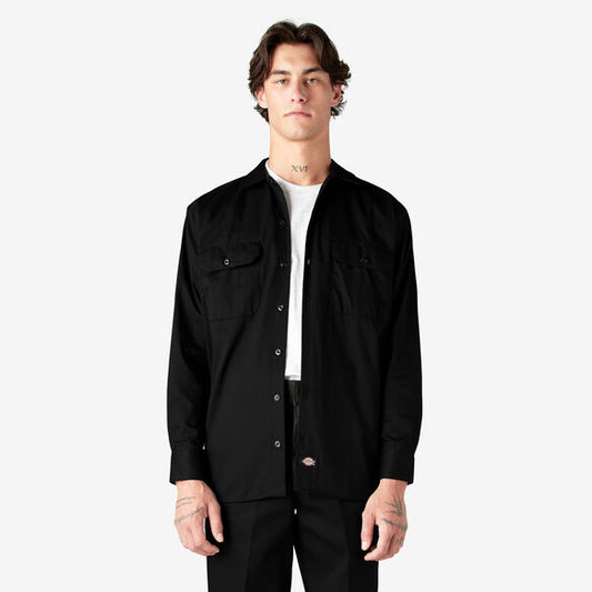 Dickies Long Sleeve Work Shirt Black