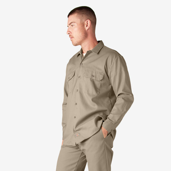 Dickies Long Sleeve Work Shirt Desert Sand