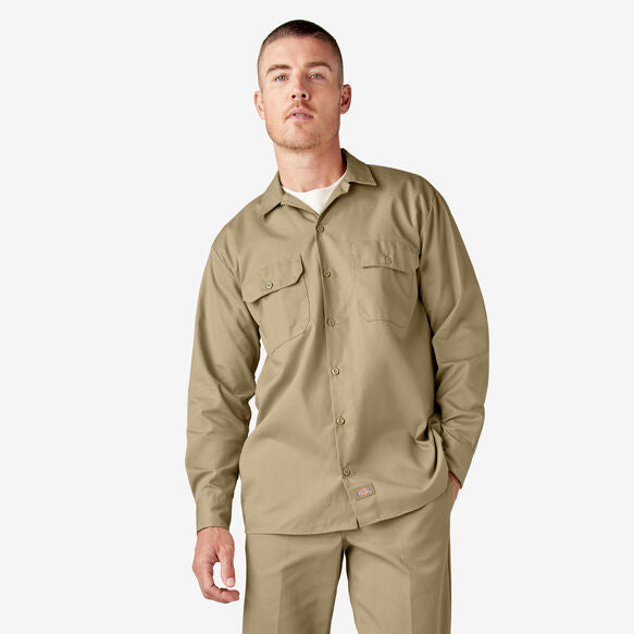 Dickies Long Sleeve Work Shirt Khaki