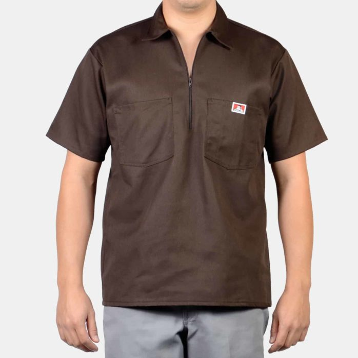 Ben Davis Short Sleeve Solid, 1/2 Zip