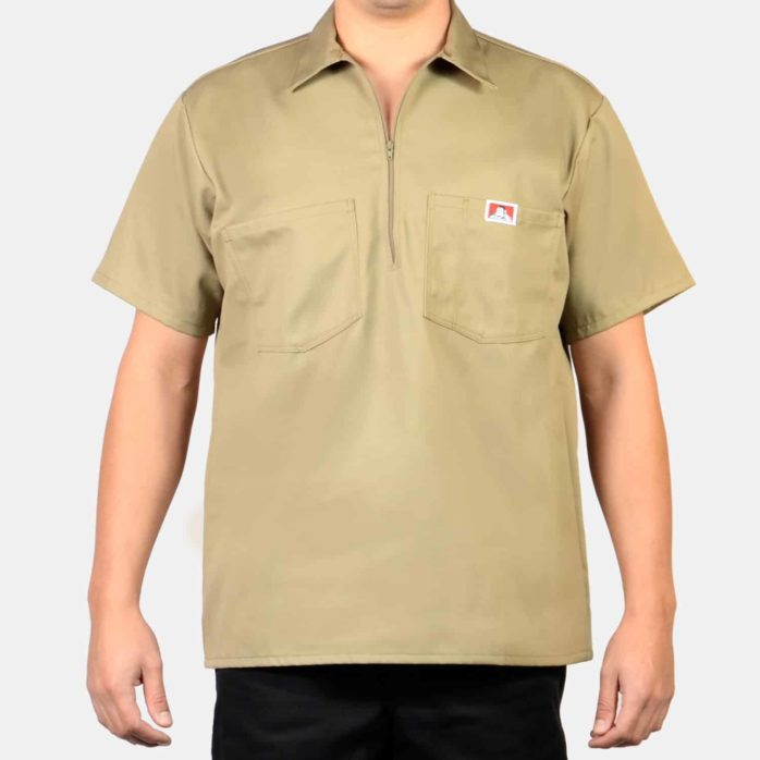 Ben Davis Short Sleeve Solid, 1/2 Zip