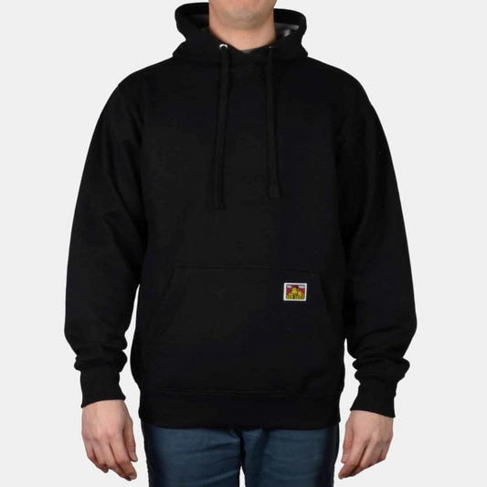 Ben Davis Men's Hoodie Drawstring Front Pocket Heavyweight Pullover Hoodie, Black, S