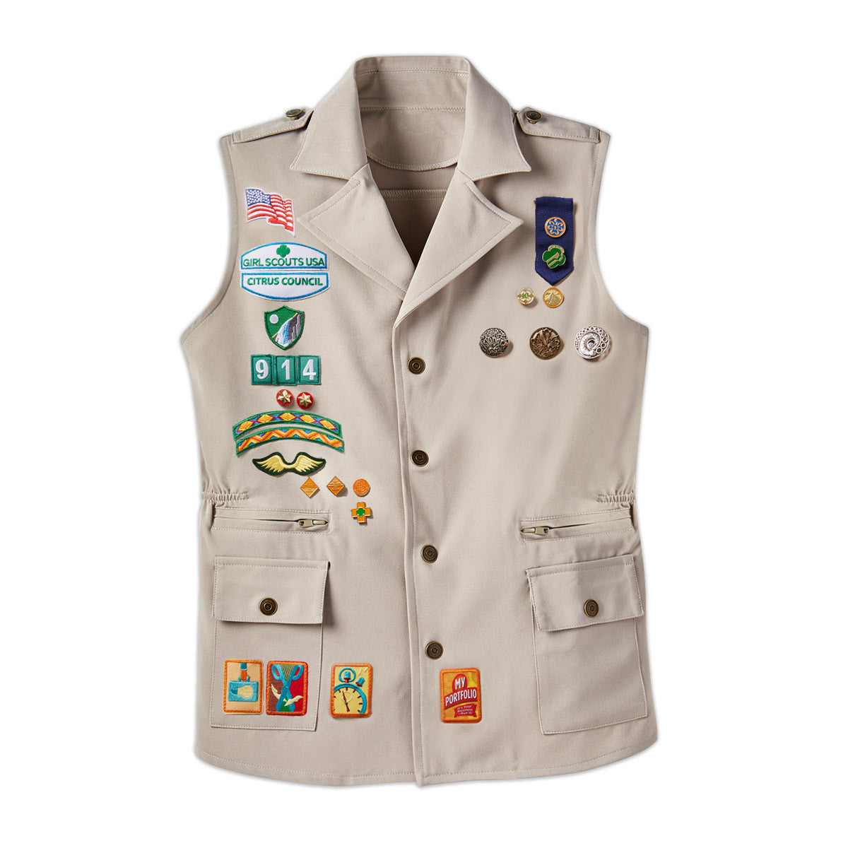 Girl Scouts Cadette, Senior, Ambassador Cargo Vest