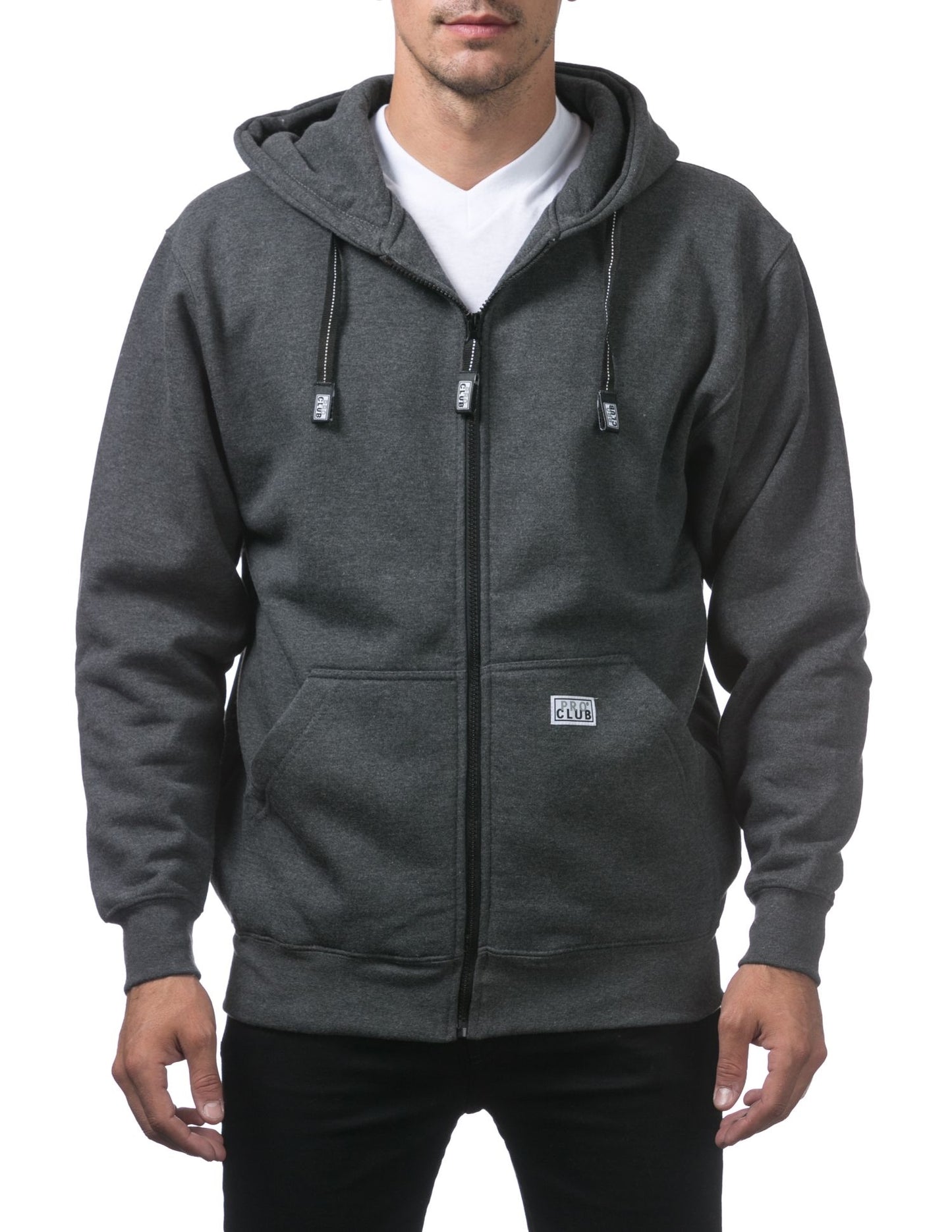 Pro Club Men's Heavyweight Full Zip Fleece Hoodie